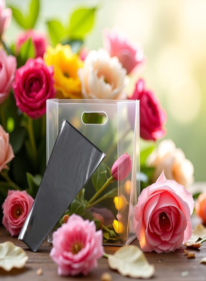 Cauaoa 100 Pcs Clear Flower Bouquet Bag Sleeve Transparent Cellophane Bags Rose Packaging Bags Gift Wrap for Valentine's Day - Image 4